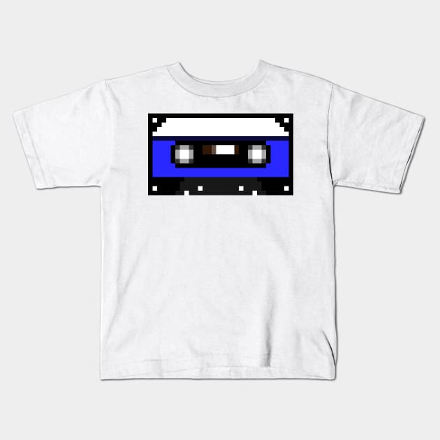 Blue Cassette Kids T-Shirt by arc1